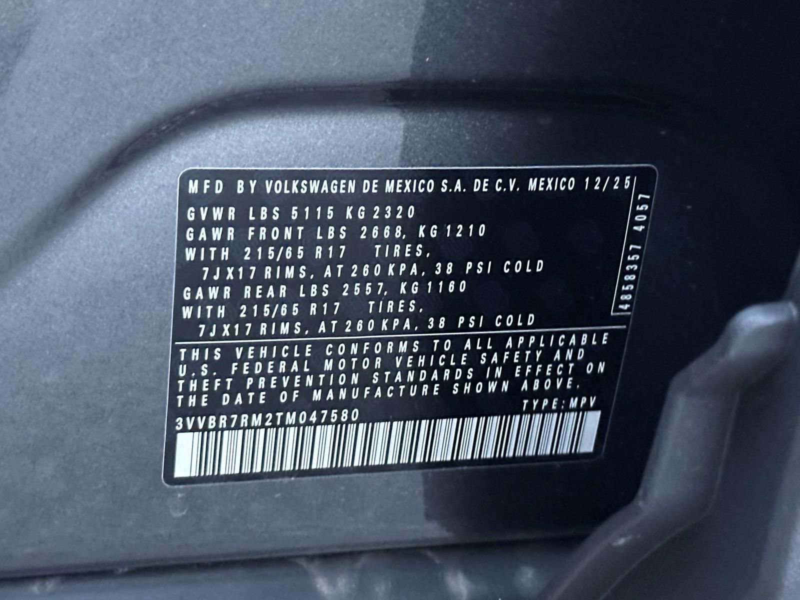 New 2026 Volkswagen Tiguan S image 16