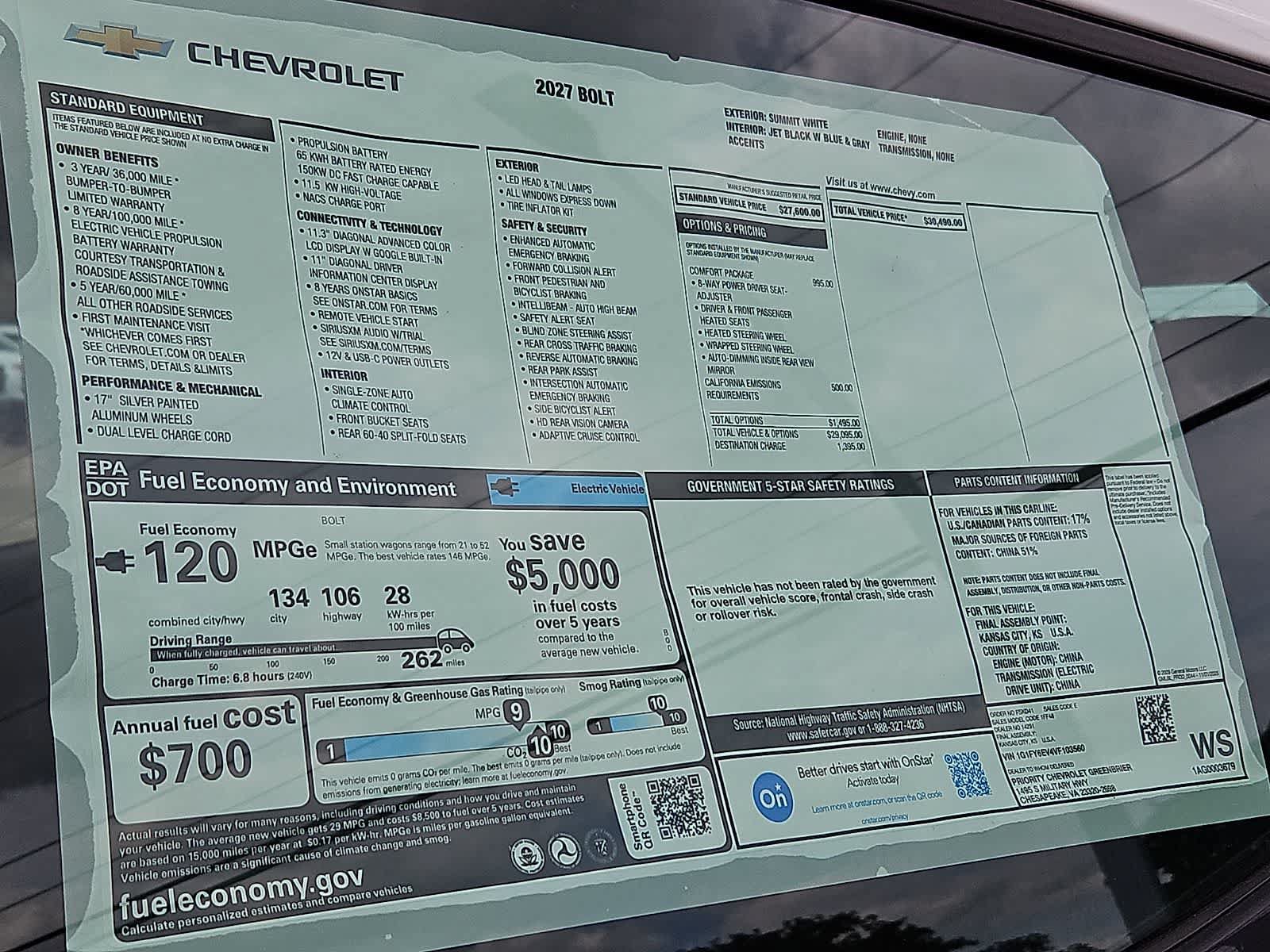 New 2027 Chevrolet Bolt LT w/ Comfort Package FWD image 22
