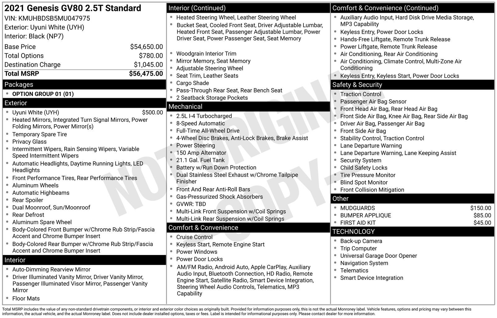 Used 2021 Genesis GV80 2.5T image 22