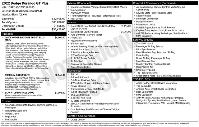 Used 2022 Dodge Durango GT image 10