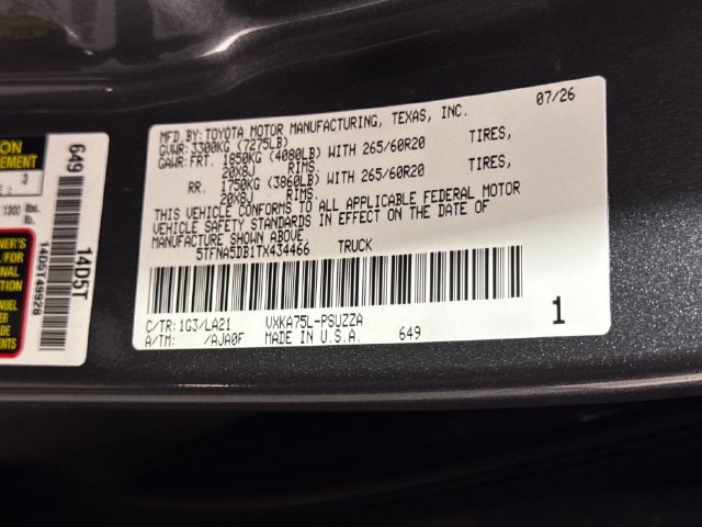 New 2026 Toyota Tundra Platinum AWD/4WD image 27