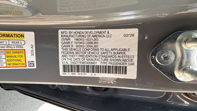 New 2026 Honda Accord SE image 32