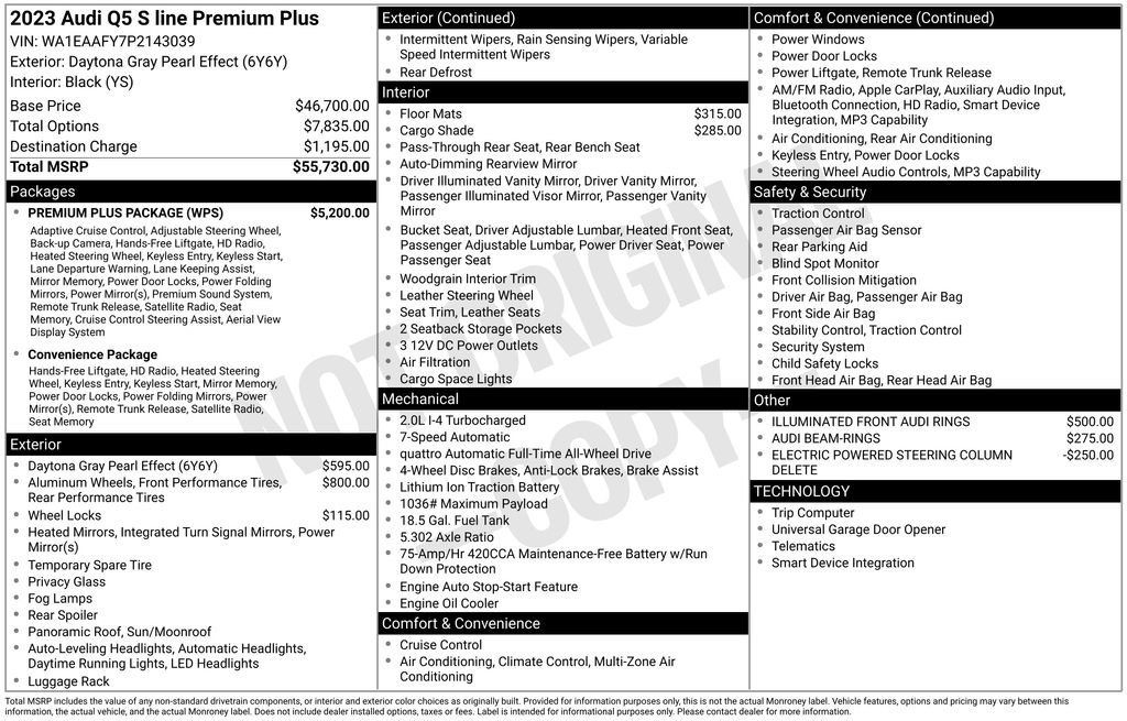 Certified 2023 Audi Q5 2.0T Premium Plus w/ Premium Plus Package AWD/4WD image 46