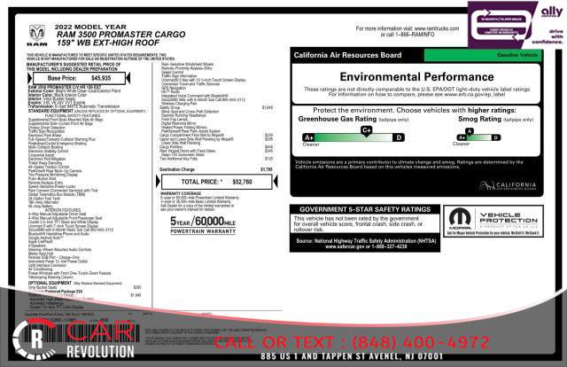 Used 2022 RAM ProMaster 3500 w/ Premium Convenience Group image 9