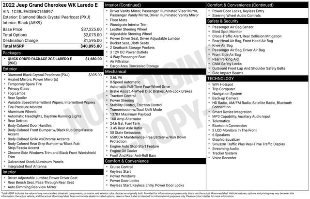 Used 2022 Jeep Grand Cherokee Laredo E AWD/4WD image 29