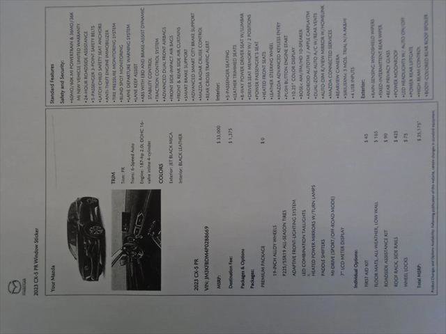 Used 2023 MAZDA CX-5 AWD 2.5 S w/ Premium Package image 38