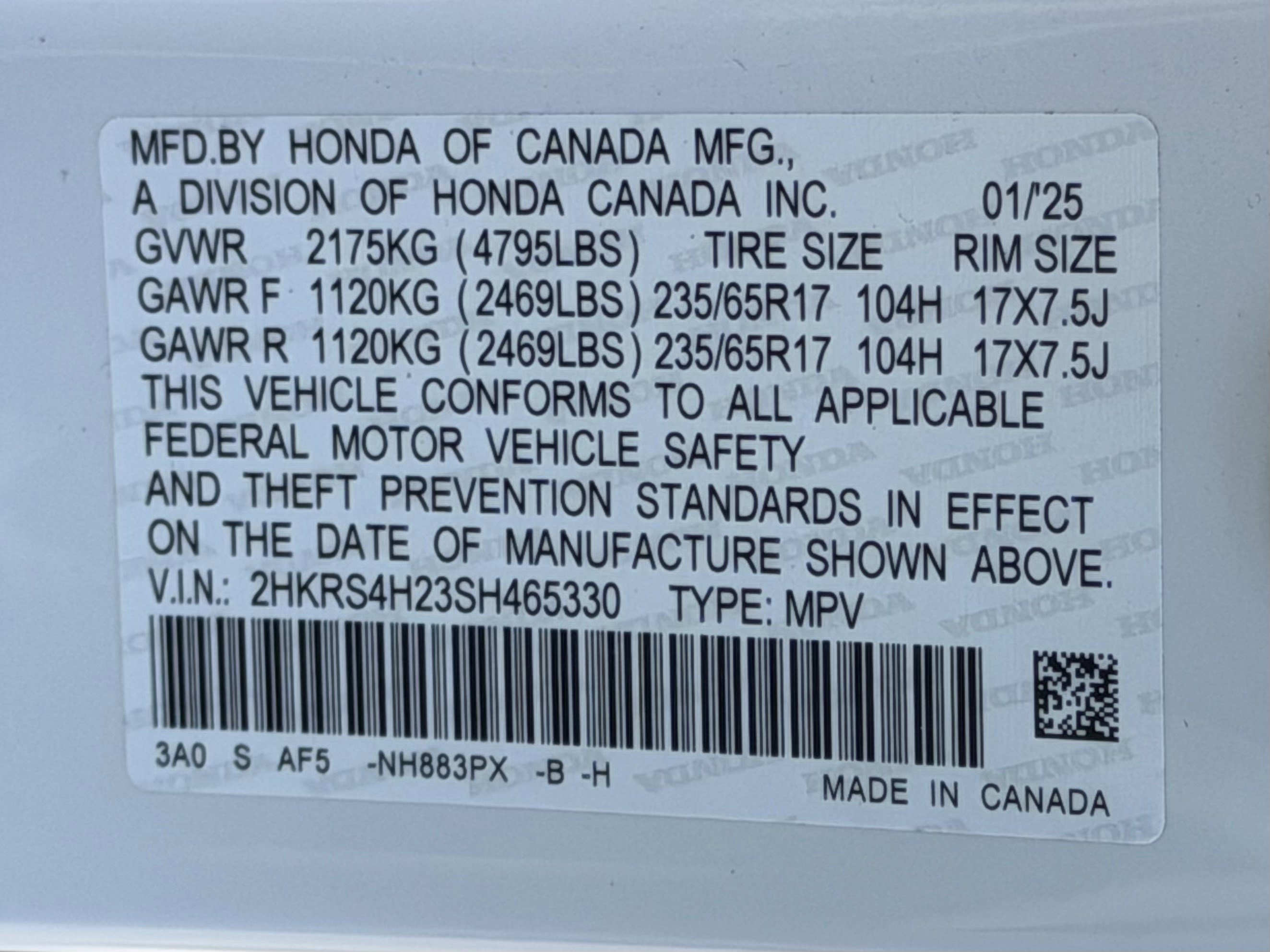 Certified 2025 Honda CR-V LX image 28
