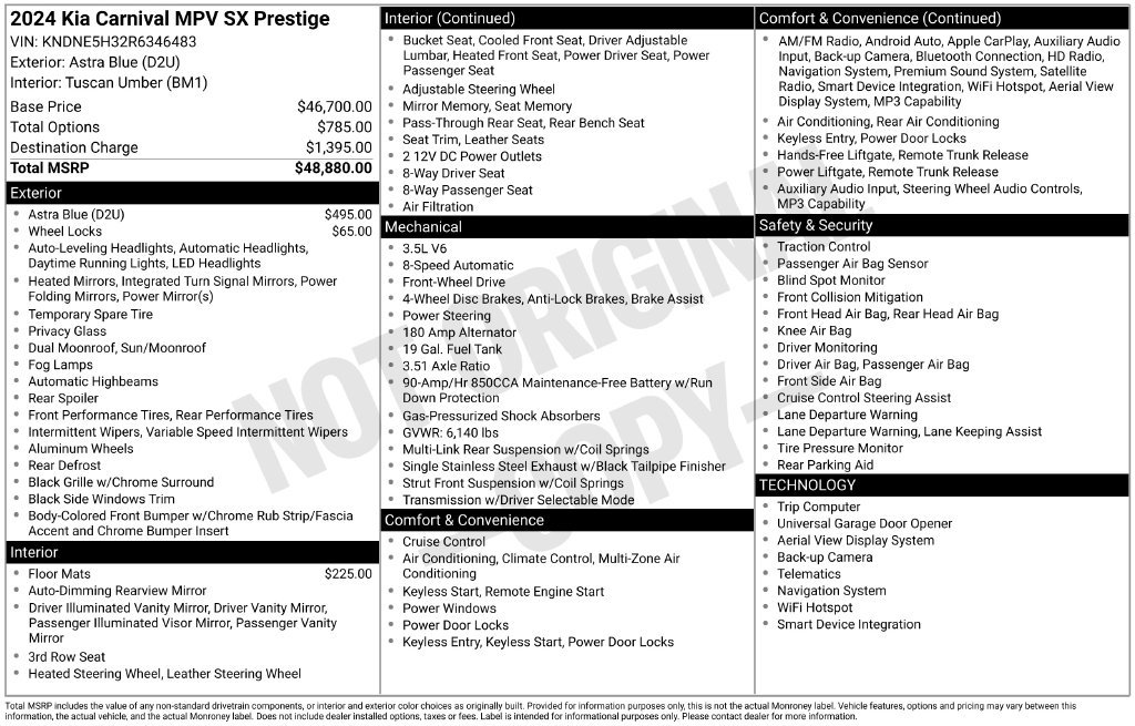 Certified 2024 Kia Carnival SX Prestige FWD image 28