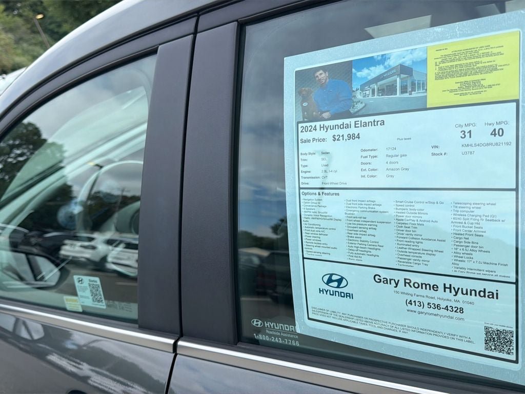 Certified 2024 Hyundai Elantra SEL w/ Convenience Package FWD image 29