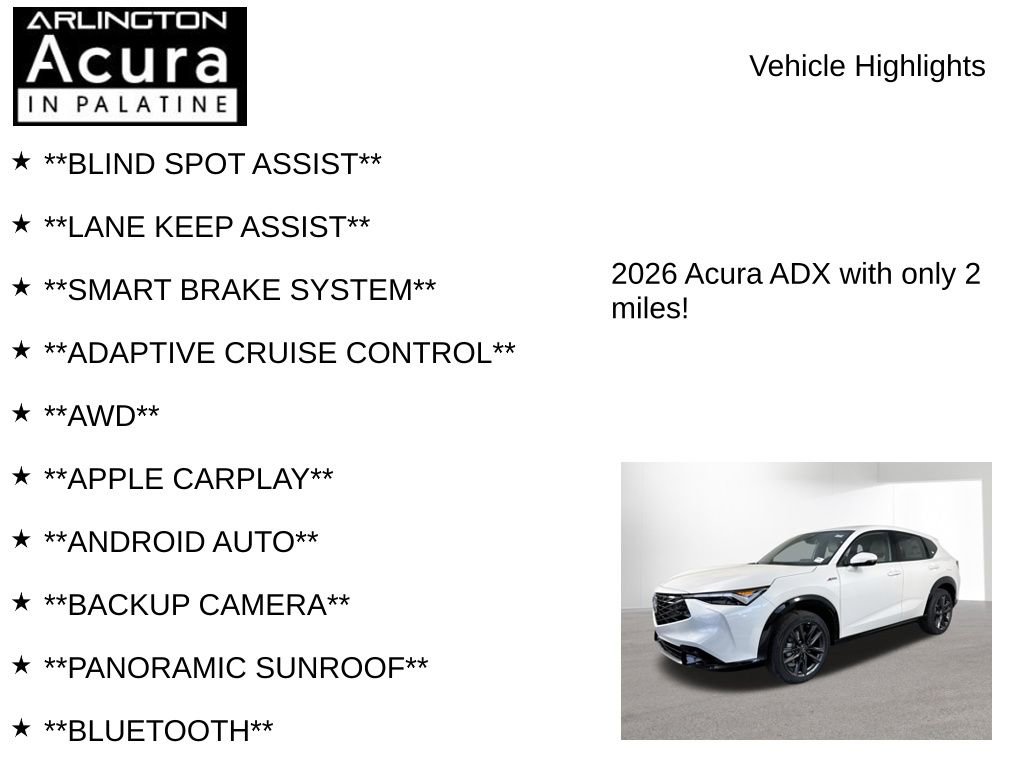 New 2026 Acura ADX A-Spec image 7
