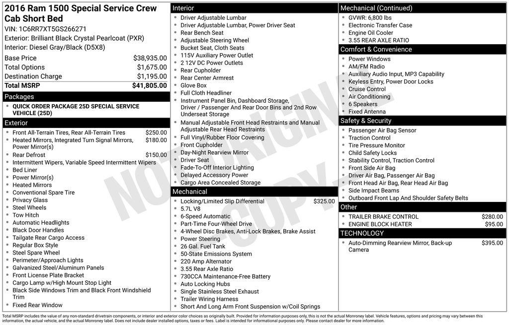 Certified 2016 RAM 1500 4x4 Crew Cab image 7