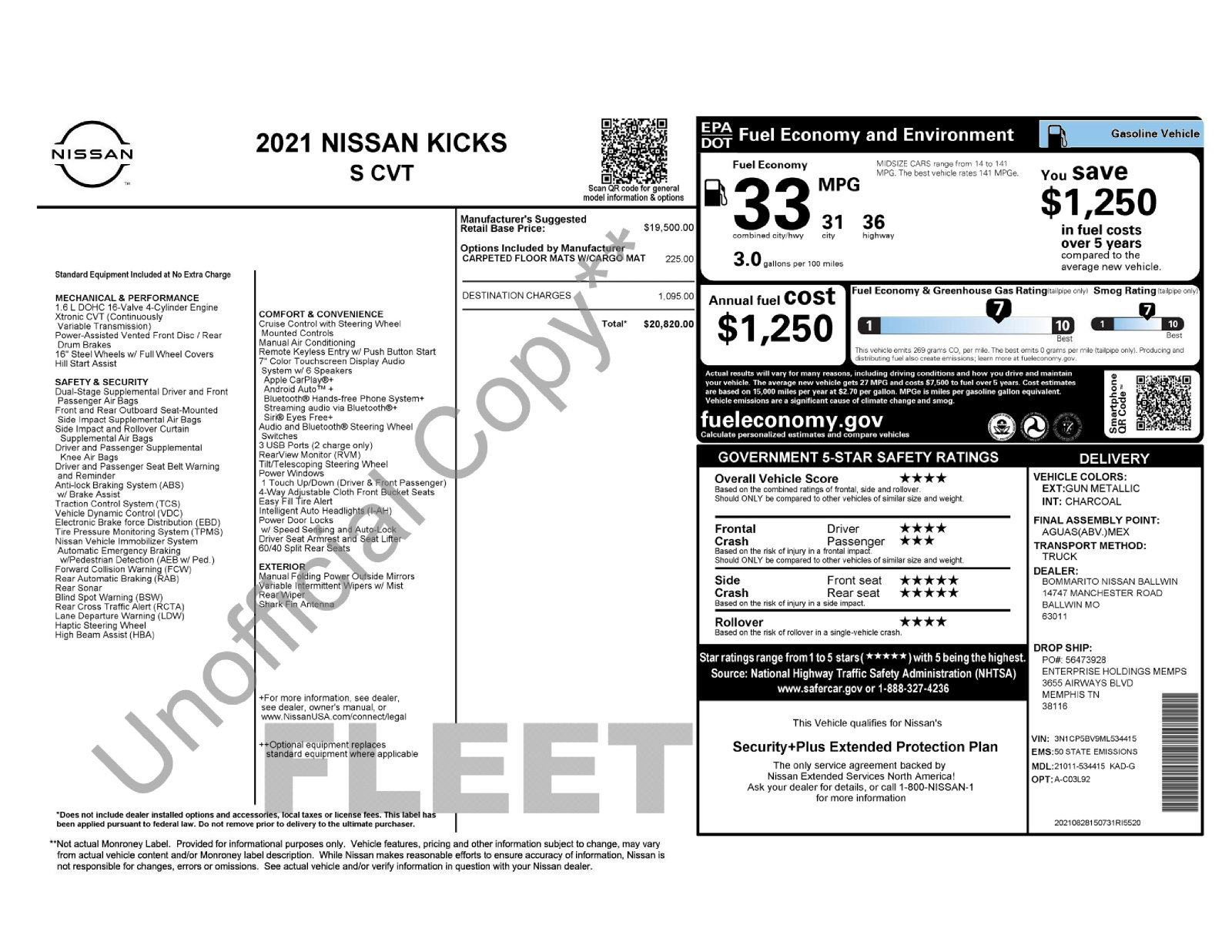 Used 2021 Nissan Kicks S FWD image 4