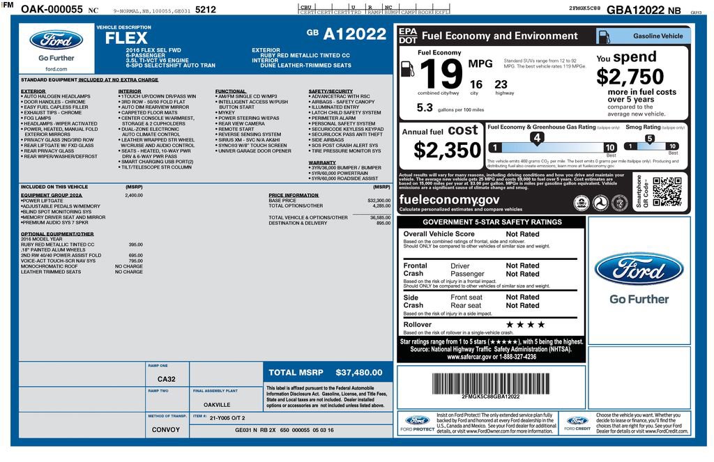 Used 2016 Ford Flex SEL w/ Equipment Group 202A image 6