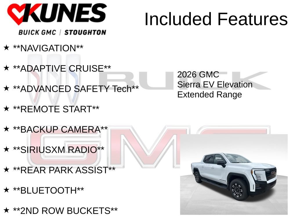New 2026 GMC Sierra EV Elevation w/ Premium Package AWD/4WD image 2