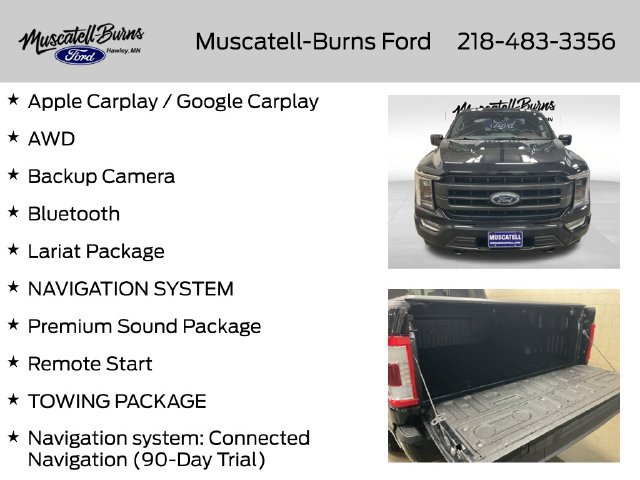 Used 2021 Ford F150 Lariat w/ Equipment Group 502A High AWD/4WD image 7