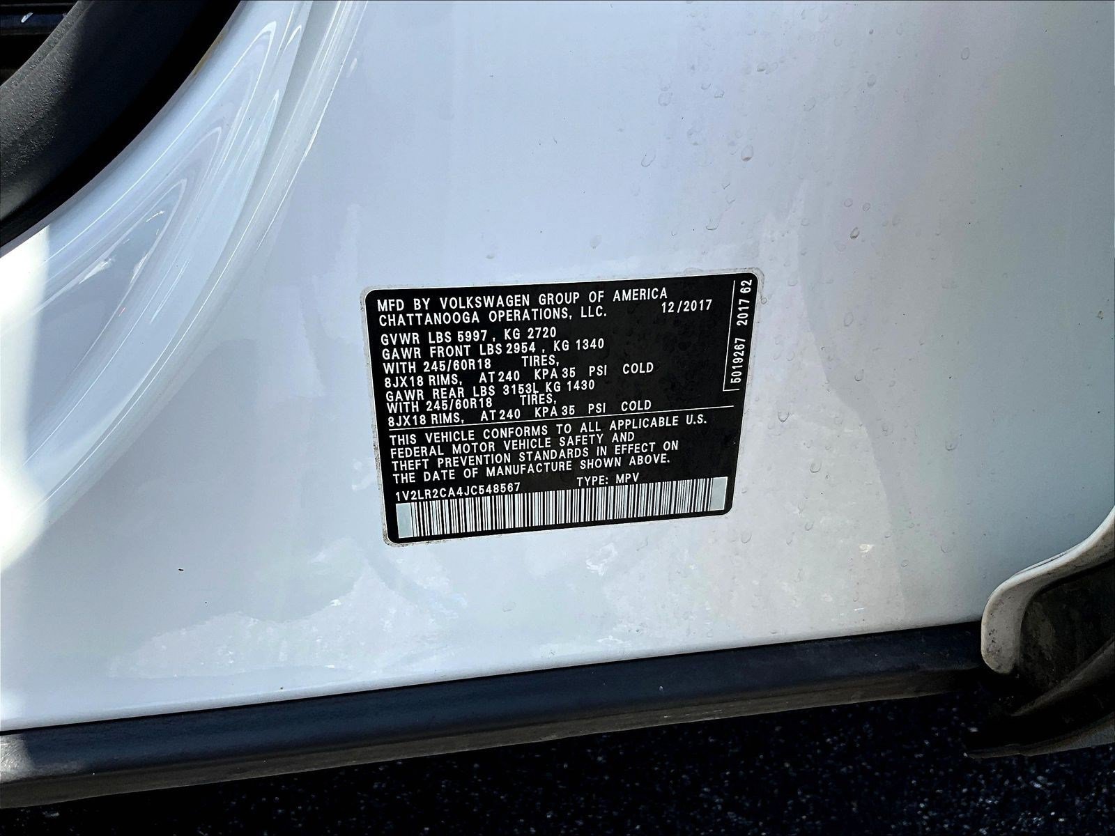Used 2018 Volkswagen Atlas SE AWD/4WD image 19