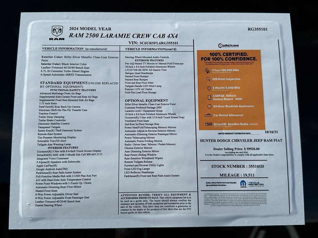 Certified 2024 RAM 2500 Laramie image 3