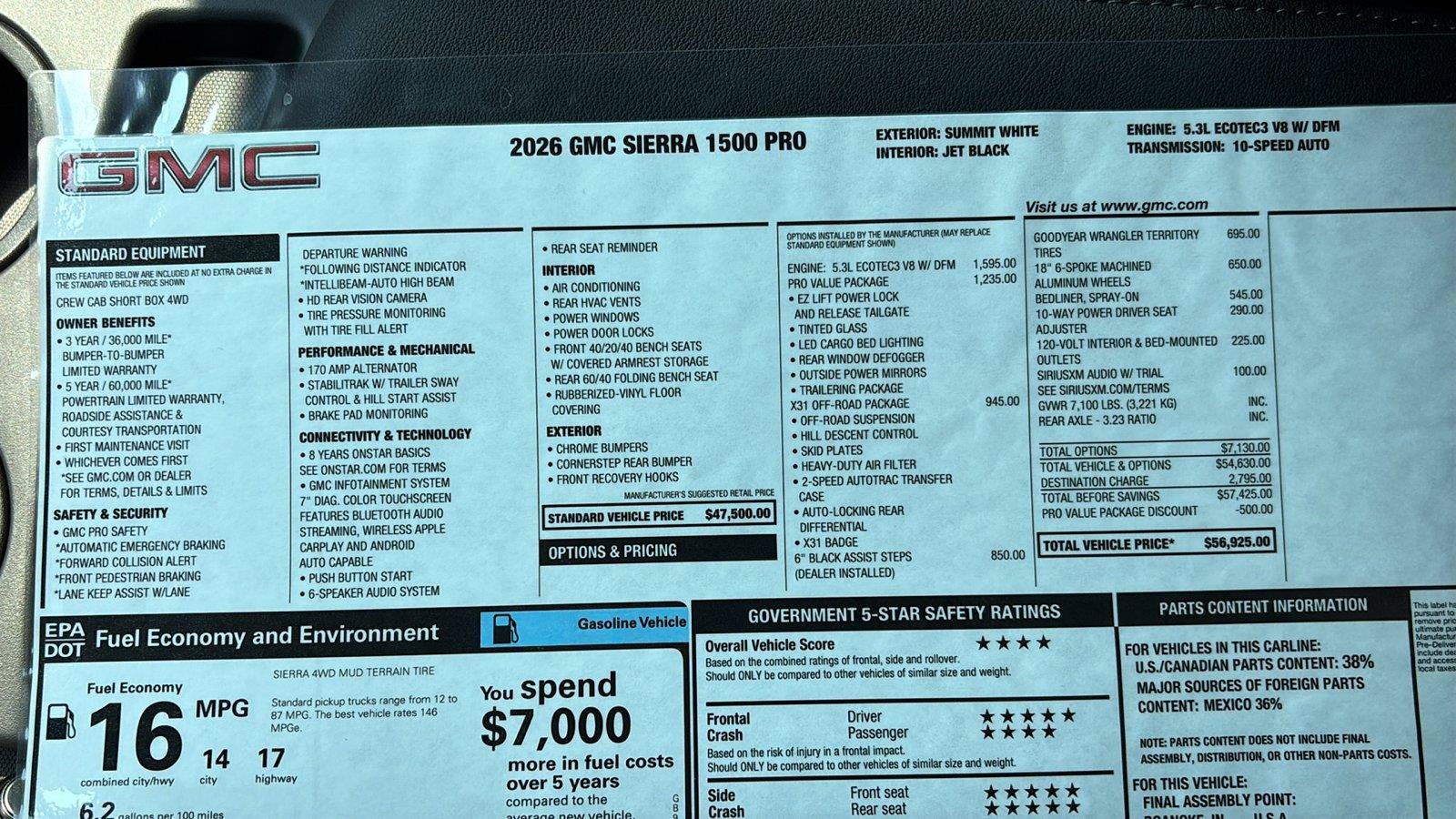 New 2026 GMC Sierra 1500 Pro w/ Pro Value Package AWD/4WD image 35