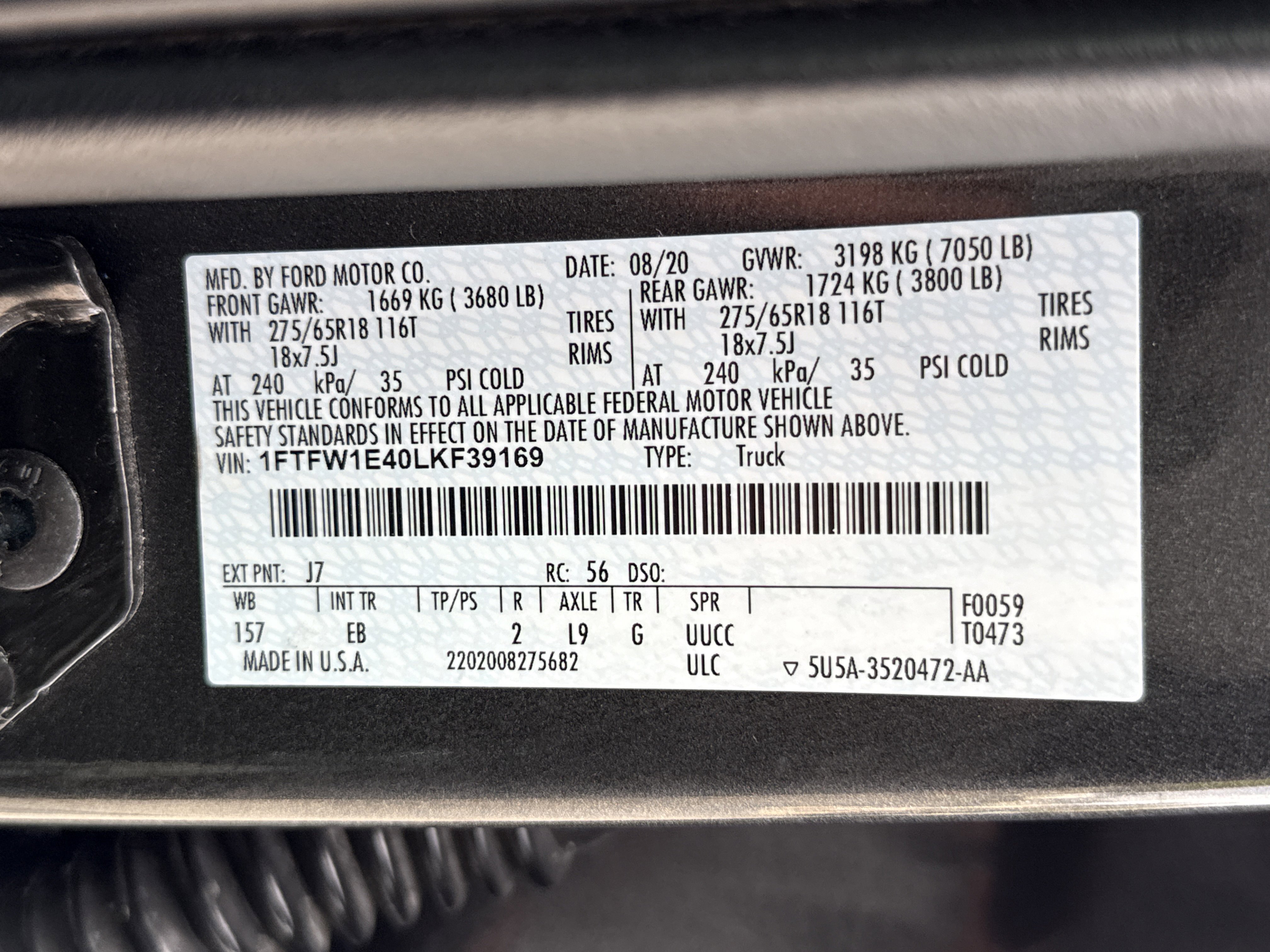 Used 2020 Ford F150 Lariat w/ Equipment Group 501A Mid image 32