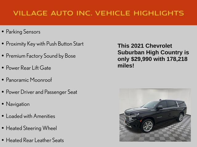 Used 2021 Chevrolet Suburban High Country w/ Premium Package AWD/4WD image 14