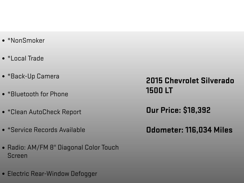 Used 2015 Chevrolet Silverado 1500 LT w/ All Star Edition AWD/4WD image 12