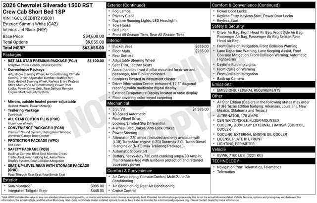 New 2026 Chevrolet Silverado 1500 RST w/ RST All Star Premium Package image 5