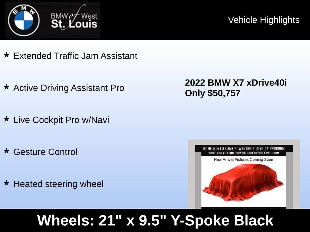 Used 2022 BMW X7 xDrive40i w/ Premium Package image 38