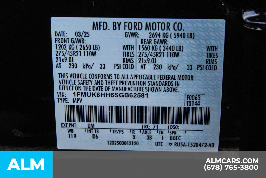 Used 2025 Ford Explorer Platinum w/ LUX Leather Package AWD/4WD image 33
