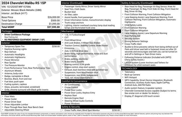 Used 2024 Chevrolet Malibu RS FWD image 15