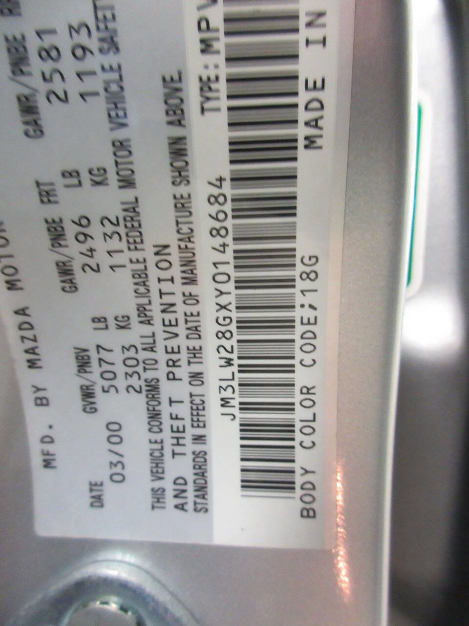 Used 2000 MAZDA MPV LX image 25