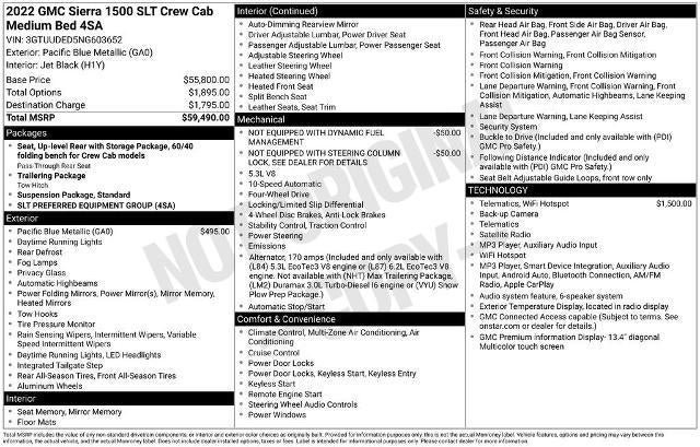 Used 2022 GMC Sierra 1500 SLT AWD/4WD image 33