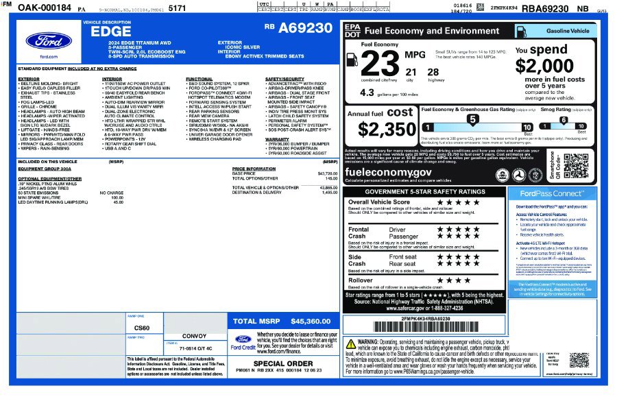 Used 2024 Ford Edge Titanium image 2