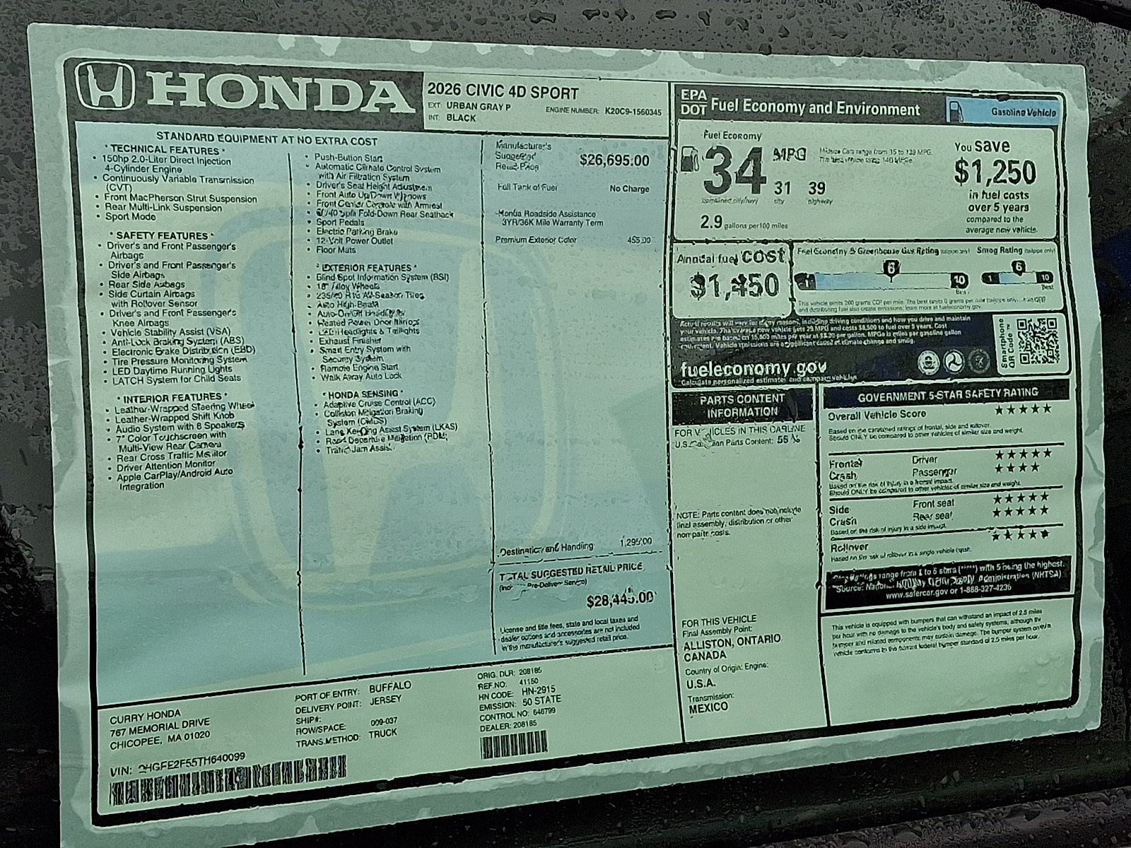 New 2026 Honda Civic Sport image 11