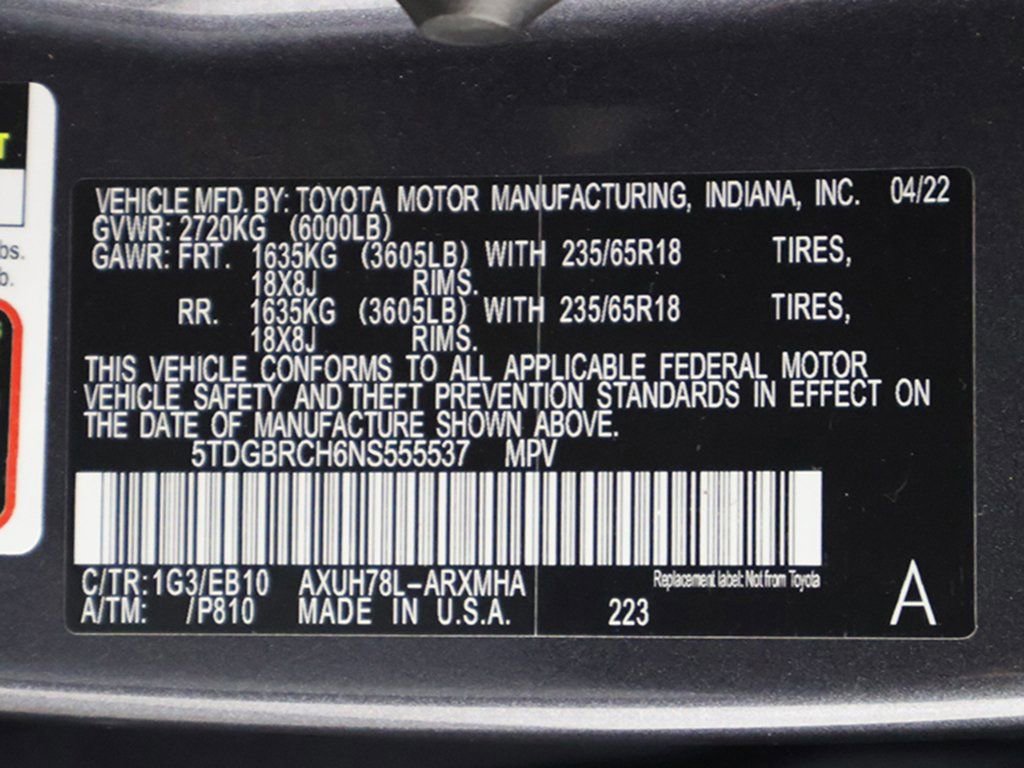 Used 2022 Toyota Highlander XLE image 57