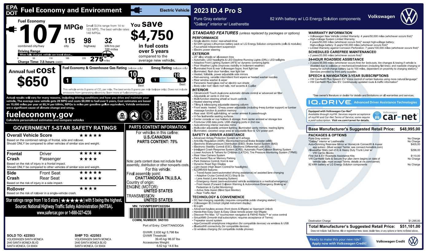 Used 2023 Volkswagen ID.4 Pro S RWD image 3