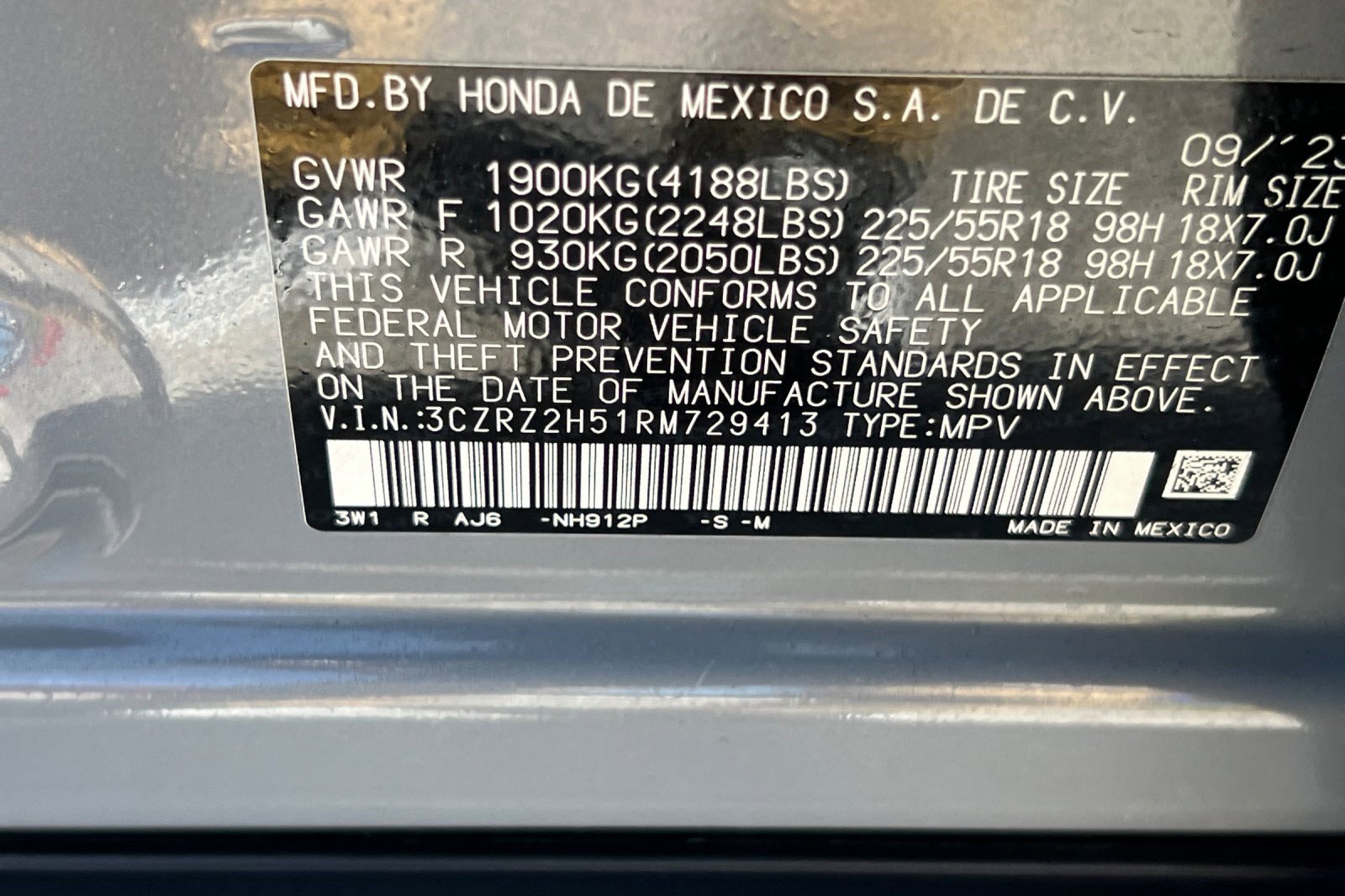 Certified 2024 Honda HR-V Sport image 20