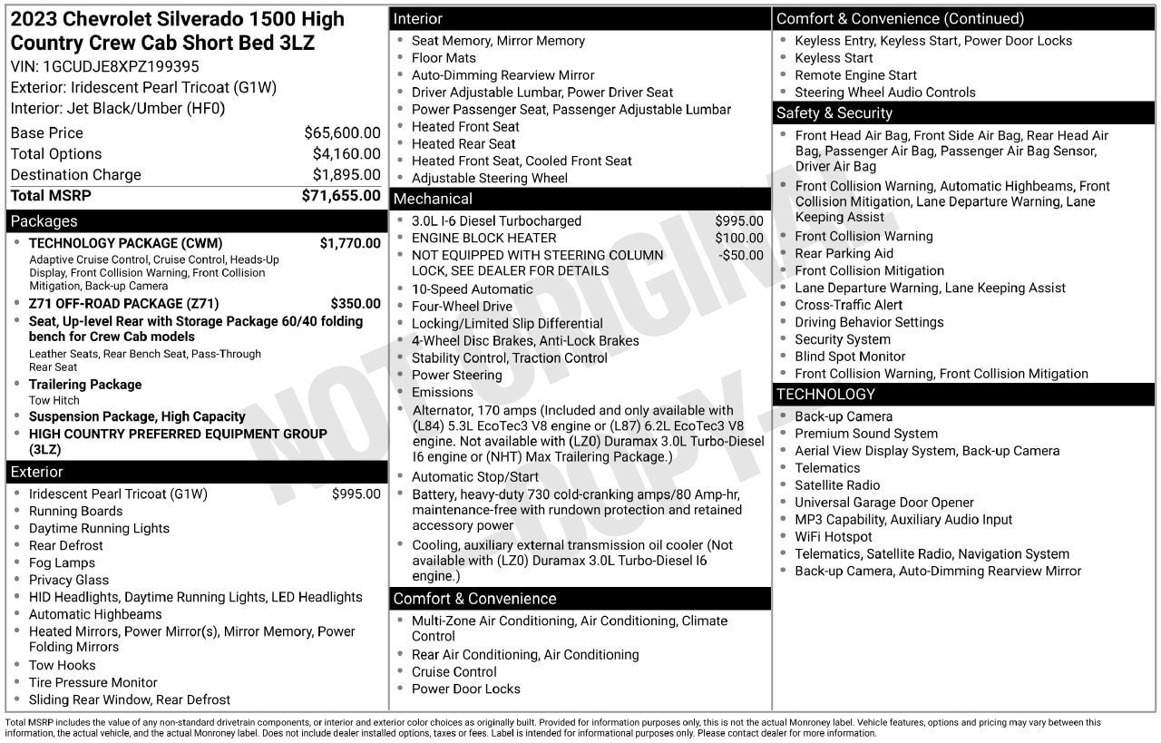 Certified 2023 Chevrolet Silverado 1500 High Country w/ Technology Package AWD/4WD image 30