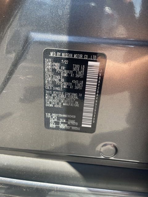 Used 2022 Nissan Armada SL w/ Captain's Chairs Package RWD image 2