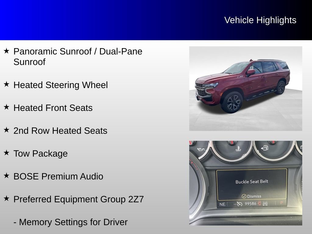 Used 2021 Chevrolet Tahoe Z71 w/ Z71 Signature Package image 12