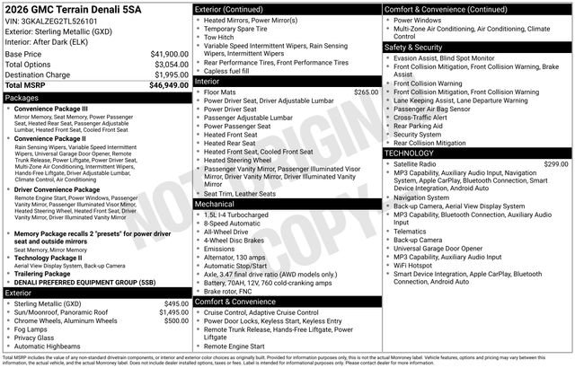 New 2026 GMC Terrain Denali AWD/4WD image 3