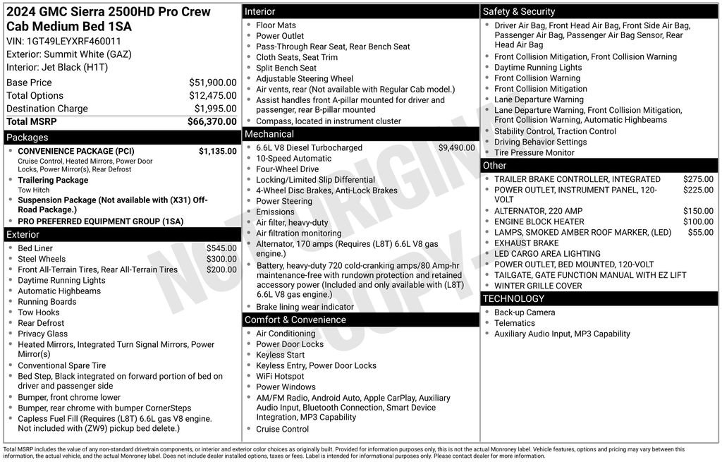 Used 2024 GMC Sierra 2500 Pro w/ Convenience Package AWD/4WD image 15