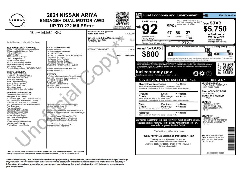 Used 2024 Nissan Ariya AWD image 2