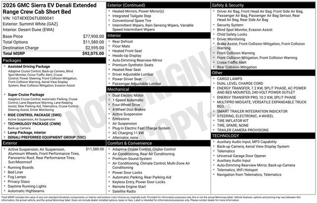 Used 2026 GMC Sierra EV Denali AWD/4WD image 20