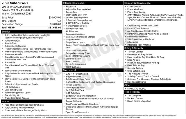 Used 2023 Subaru WRX image 4