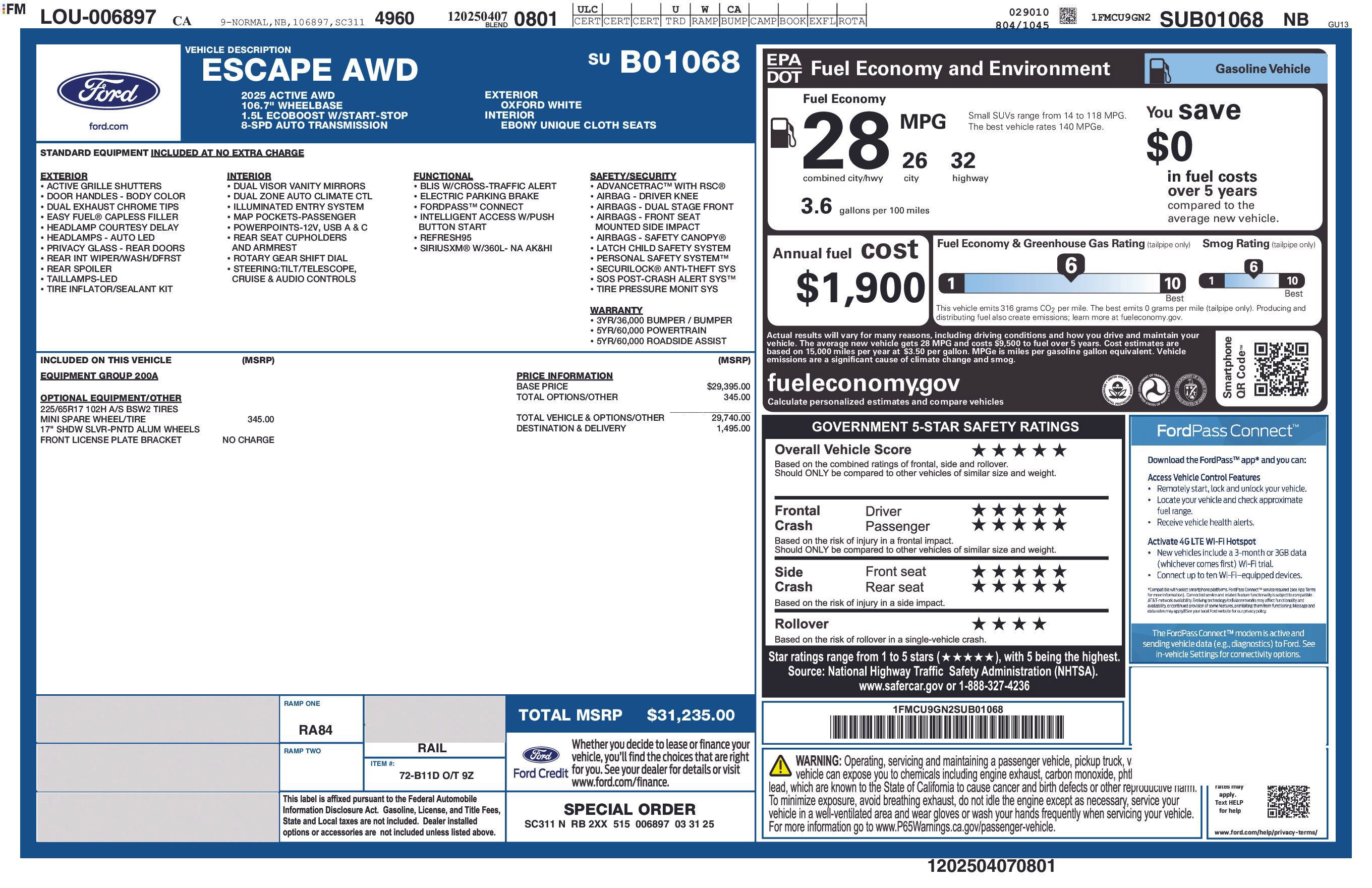 Used 2025 Ford Escape Active AWD/4WD image 8