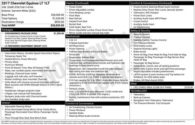 Used 2017 Chevrolet Equinox LT w/ Convenience Package image 11