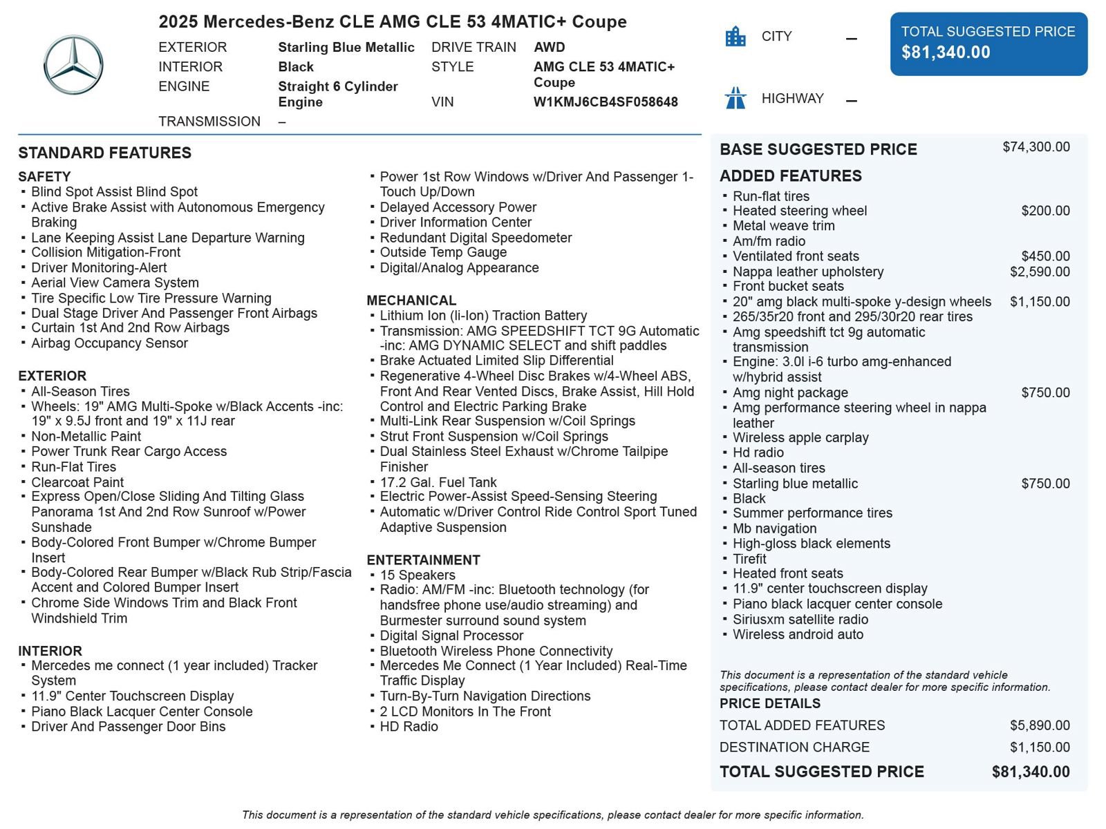 Used 2025 Mercedes-Benz CLE 53 AMG 4MATIC Coupe image 6