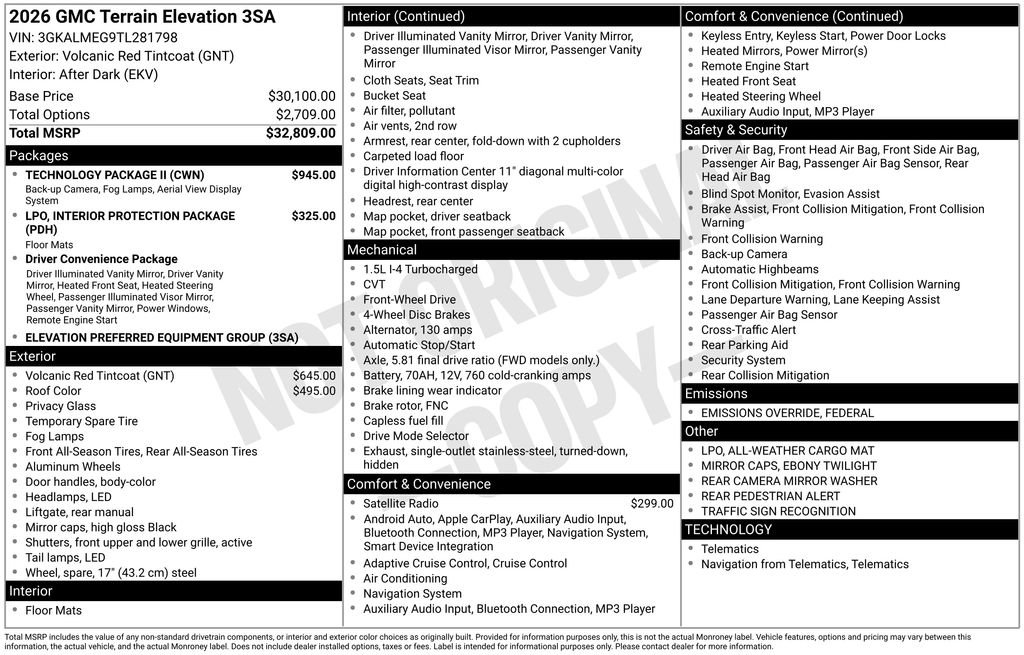 New 2026 GMC Terrain Elevation w/ Technology Package II image 4