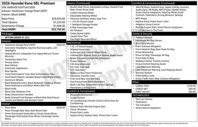 New 2026 Hyundai Kona SEL Premium AWD/4WD image 4