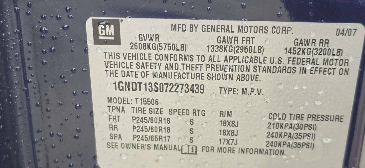 Used 2007 Chevrolet TrailBlazer LT AWD/4WD image 11